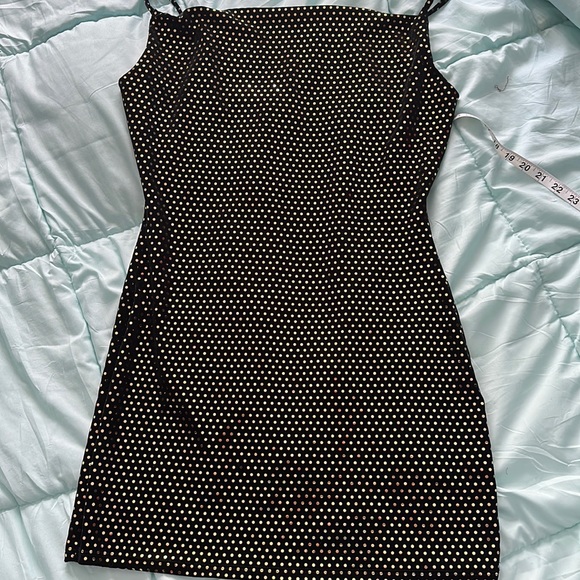 New Sparkly Cowl Neck Mini Dress - Picture 4 of 7